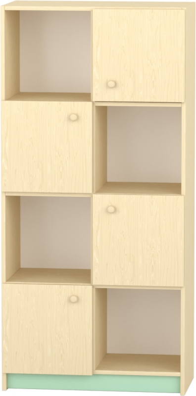 Komfort szekrény IV. - 8 fakkos - mozaik ajtós - pasztellzöld