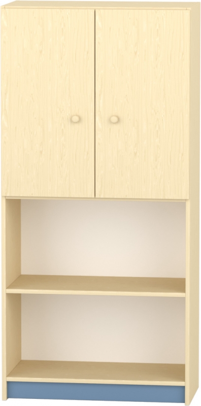 Komfort szekrény IV. - polcos - felülajtós - acélkék