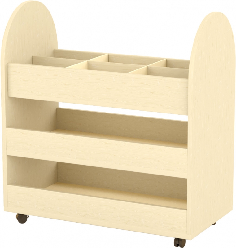 Gurulós eszköztároló – térelválasztó - 6 fakkos juhar