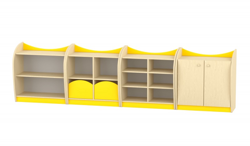 Marci szekrénysor, juhar - sárga I.
