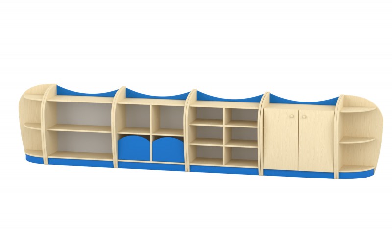 Marci szekrénysor, juhar - kék II.