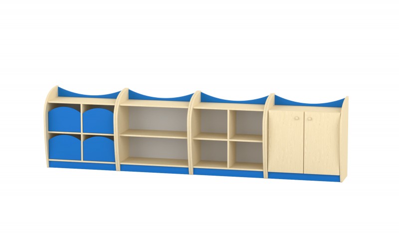 Marci szekrénysor, juhar - kék III.