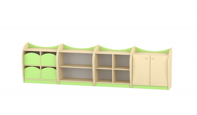 Marci szekrénysor, juhar - zöld III.