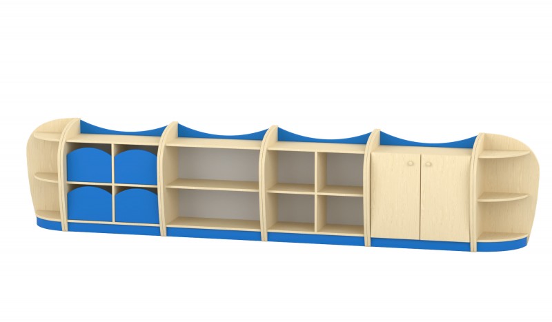 Marci szekrénysor, juhar - kék IV.