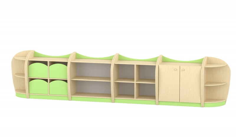 Marci szekrénysor, juhar - zöld IV.