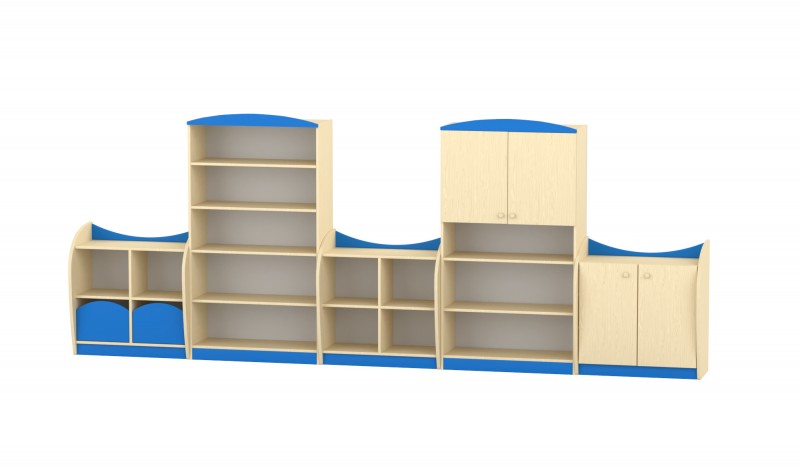 Marci szekrénysor, juhar - kék XII.