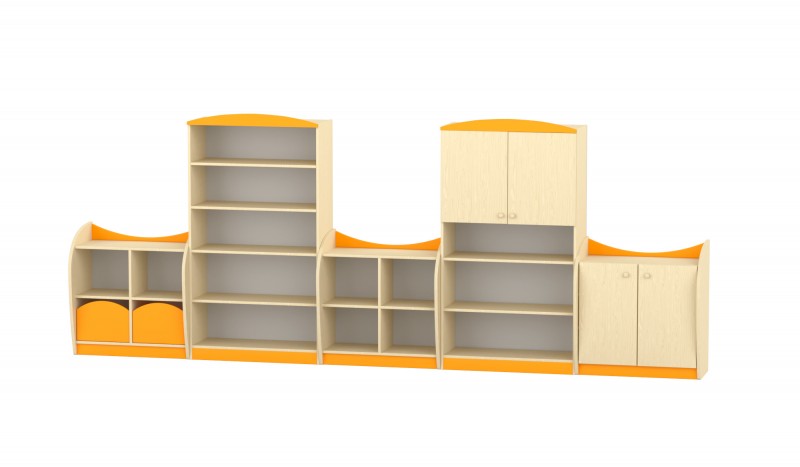 Marci szekrénysor, juhar - narancs XII.