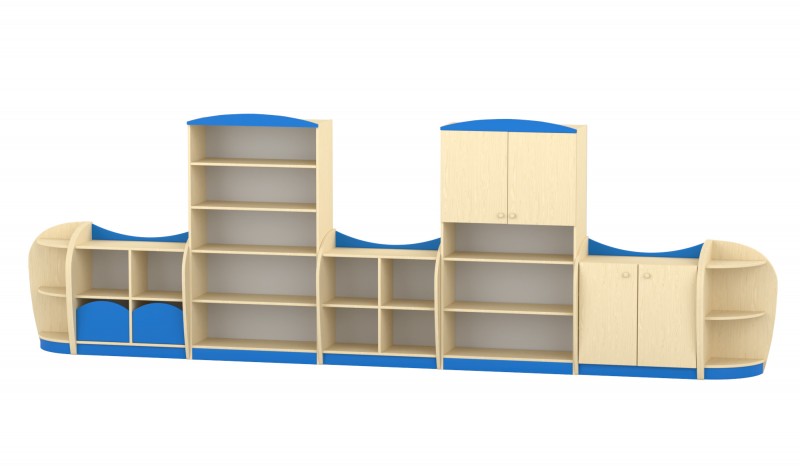 Marci szekrénysor, juhar - kék XIII.