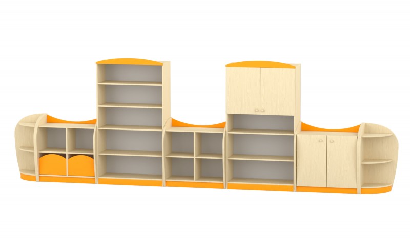 Marci szekrénysor, juhar - narancs XIII.