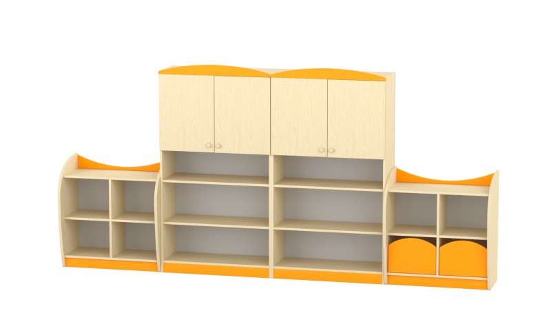 Marci szekrénysor, juhar - narancs XIV.