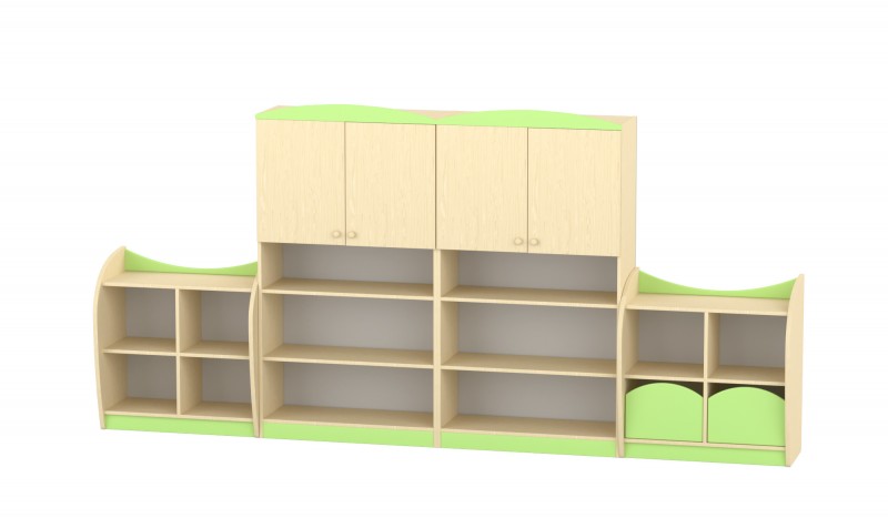 Marci szekrénysor, juhar - zöld XIV.