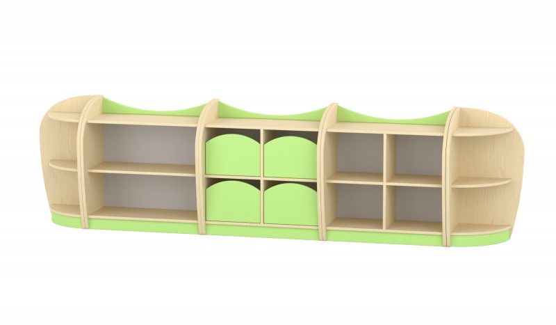 Marci szekrénysor, juhar - zöld VI.