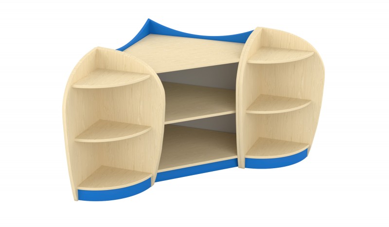 Marci sarokszekrény, juhar - kék VII.