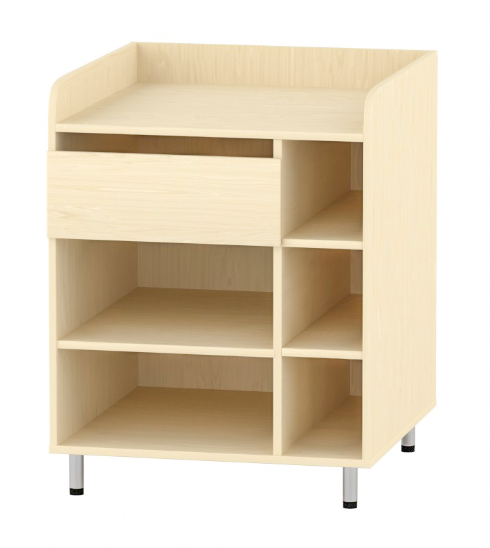 Marci pelenkázó szekrény - 1 fiókos, 1 polcos, 2 oldalpolcos, 70x75x90 cm