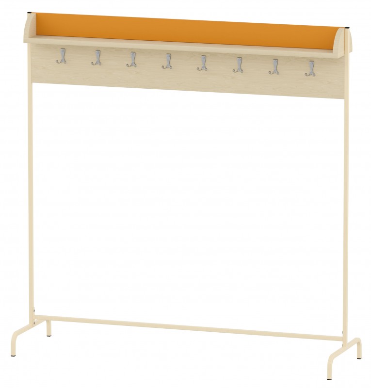 Törölköző- és fogmosópohár-tartó 32 akasztós - juhar - narancs