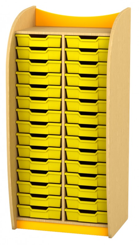 Marci szekrény II. - 30 tálcás, juhar - sárga