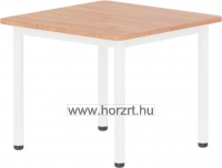 Emese bükk téglalap asztal - fehér fém lábbal 52 cm