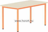 Emese juhar trapéz asztal - narancs fém lábbal 58 cm
