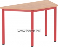 Óvodai trapéz asztal, 118x60x58 cm, lekerekített sarkokkal, élekkel - juhar