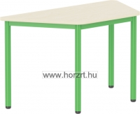 Emese juhar trapéz asztal - bézs fém lábbal 58 cm