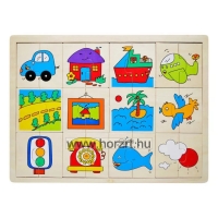 Hangot adó puzzle - szerszámok 12 hó+