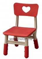 Lili szék, ovis méret, 34 cm magas, sárga támlával és ülőkével, rakásolható