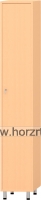 Színes öltözőszekrény - 3 ajtóval, polcos és akasztós 34x50x180 cm