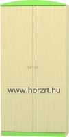 Flóra ajtós szekrény, 50x40x187 cm, juhar-zöld