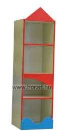 Flóra alulajtós szekrény, 90x40x187 cm, juhar-zöld