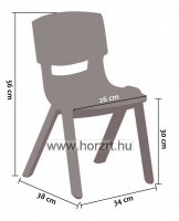 Happy Színes Szék - 30,5 cm - sárga